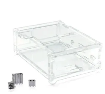 

Free shipping! Raspberry Pi 512 rev3 RPI3 Box case shell generation B+ acrylic shell latest box + heat sinks 10PCS