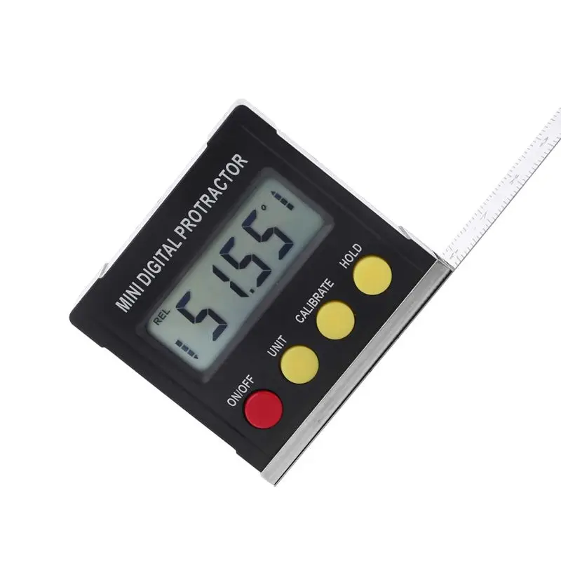 360 Degree Digital Protractor Inclinometer Electronic Level Box Magnetic Base Measuring Tools