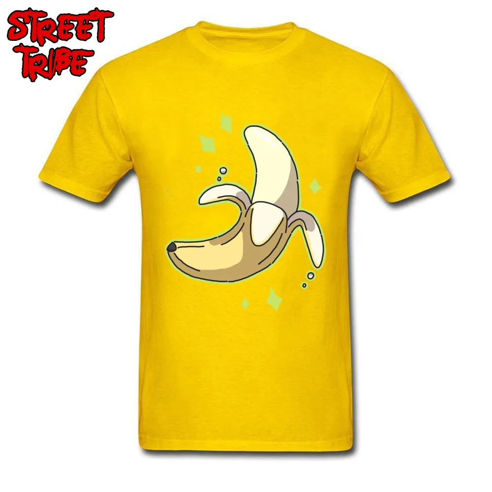 Banana Pure Cotton Tops T Shirt for Men Leisure T Shirts Casual Classic Crew Neck T-Shirt Short Sleeve Free Shipping Banana yellow