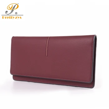 

Prettyzys 2018 Women Wallet Long Slim Female Pu Leather Card Wallet Woman Purse for Money and Coins Ladies Phone Red Fashion New