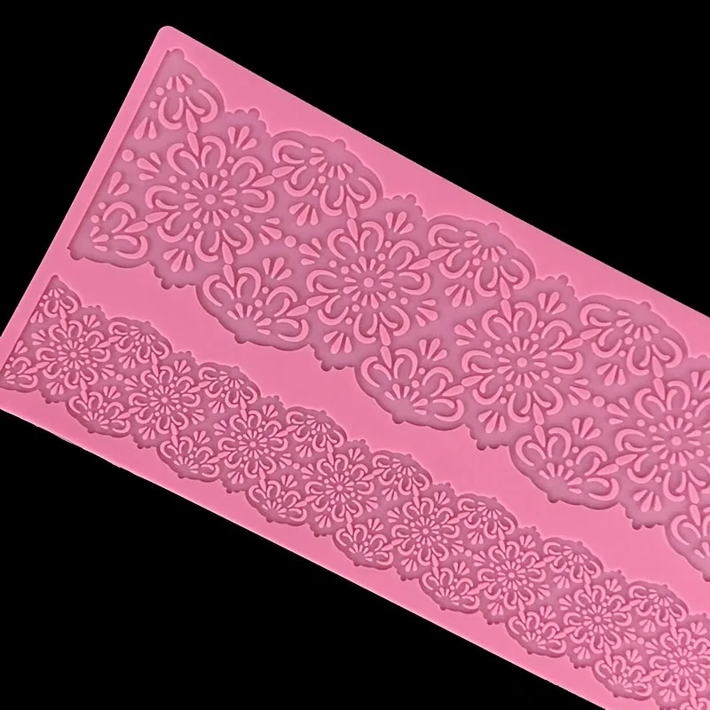 Minsunbak как Горячие пирожные шаблон кружева силиконовый коврик Свадебный помадка силиконовая форма для кружев для края торта украшения инструменты