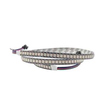 

1m WS2813(Dual-signal wires,Better than WS2812B strip) 144LEDs/m DC5V RGB led pixel strip 144pixels/M;Black White Addressable