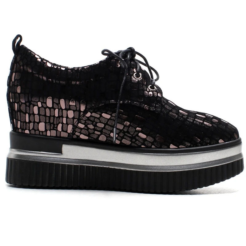 Mujeres Punta Tamaño Tacón 2018 Zapatos Genuino 34 Las Redonda Gold Tacon De Anmairon Moda 42 Cuero Pupms Ly371 Mujer 7x0547q6