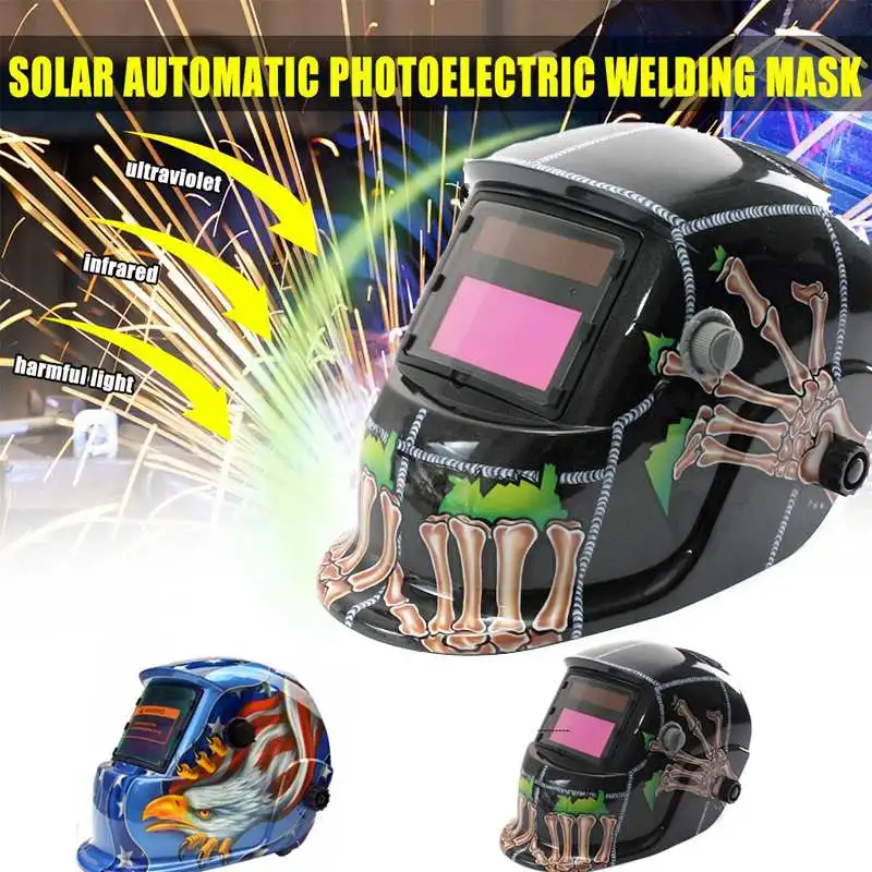 

AUDEW Solar Welding Helmet Automatic Darkening Adjustable Range 4/9-13 for MIG MMA ARC TIG Electric Mask Welder Protective Gear