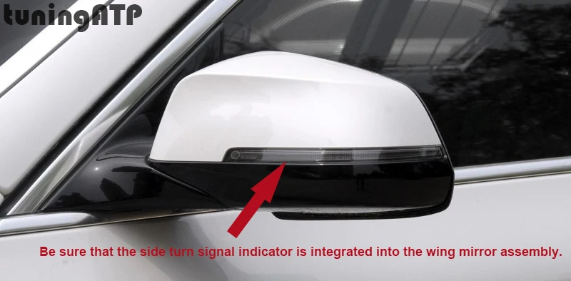 tuningATP Smoked LED Side Mirror Indicator Dynamic Turn Signals for BMW 5 Series F10 LCI F11 LCI F07 GT LCI