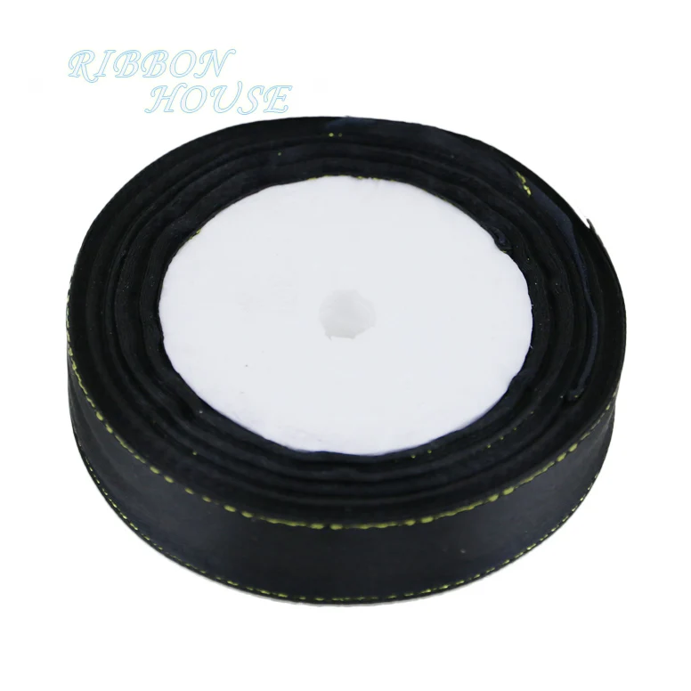 Luxurious 20mm White Satin Ribbon with Gold Edge - 25 Yards of High-Quality Gift Packaging Ribbon (Wholesale)