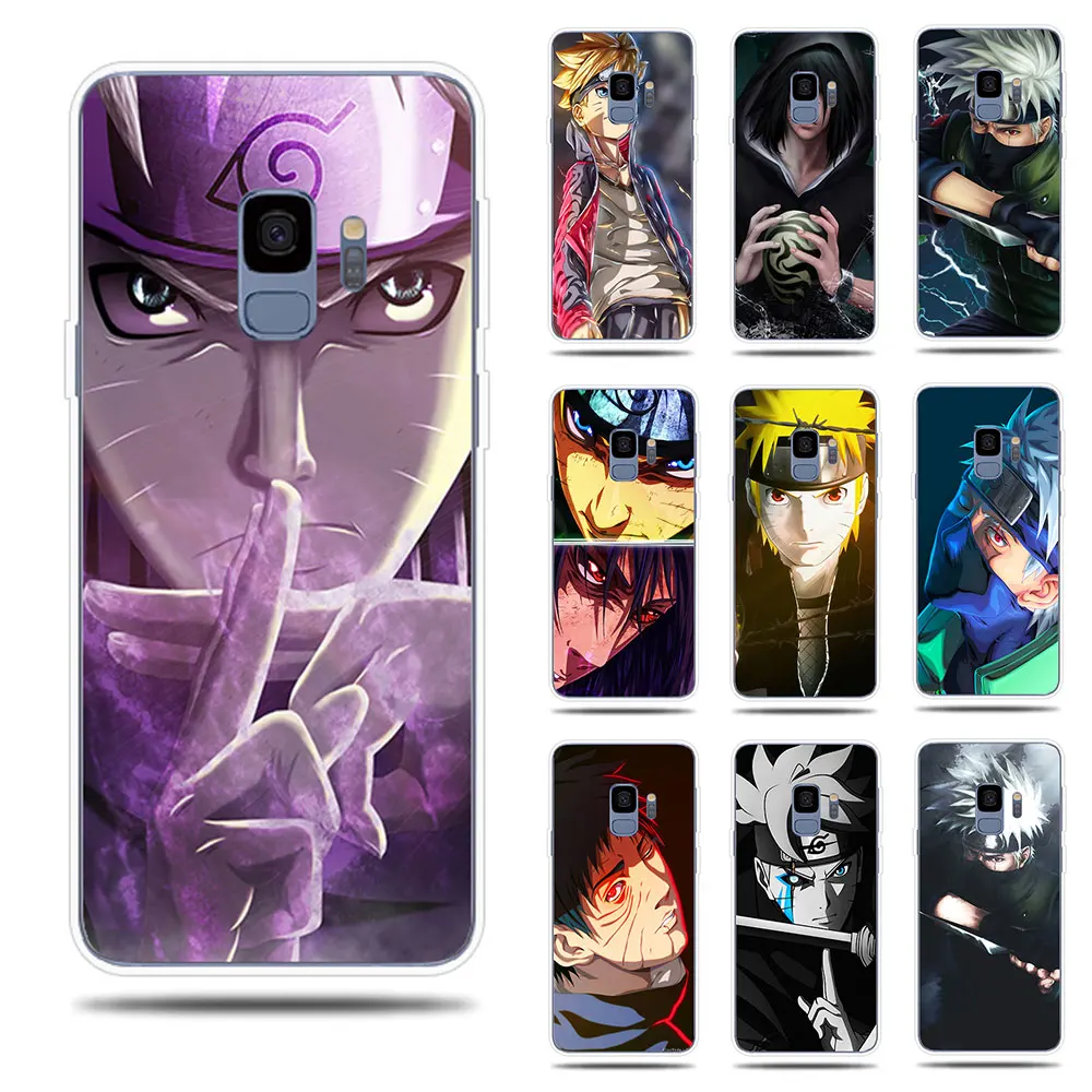 Аниме Наруто с рисунком силиконовый чехол для телефона Samsung Galaxy S5 S6 S7 край S8 S9 S10