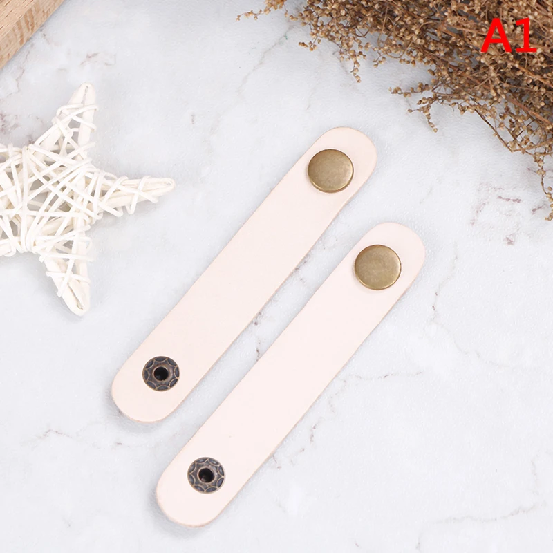 1 2 шт. Кабельный органайзер кожаное устройство для сматывания шнура от наушников для наушников USB кабель управления AUX линия, Застежка Клип держатель проводов Органайзер 4*2 см - Цвет: 1