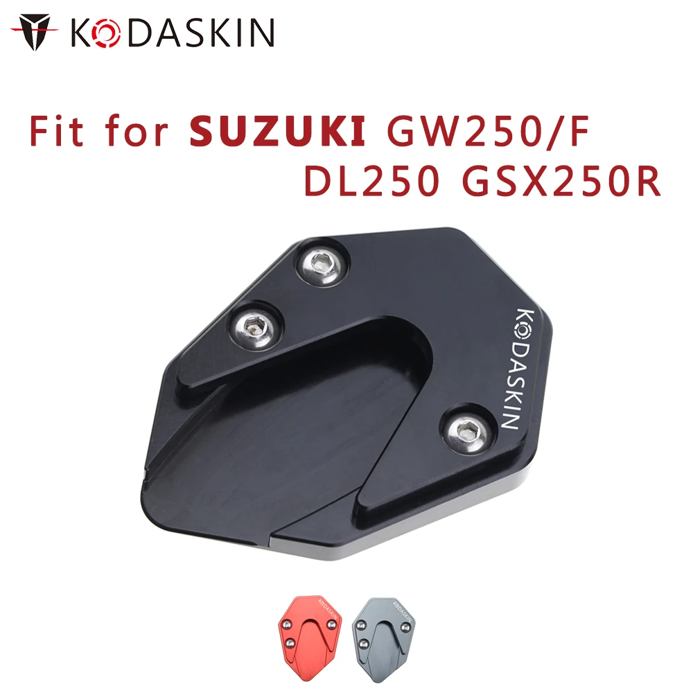 

KODASKIN Motorcycle CNC Aluminum Side Stand Enlarge for SUZUKI GW250 GW250F DL250 GSX250R