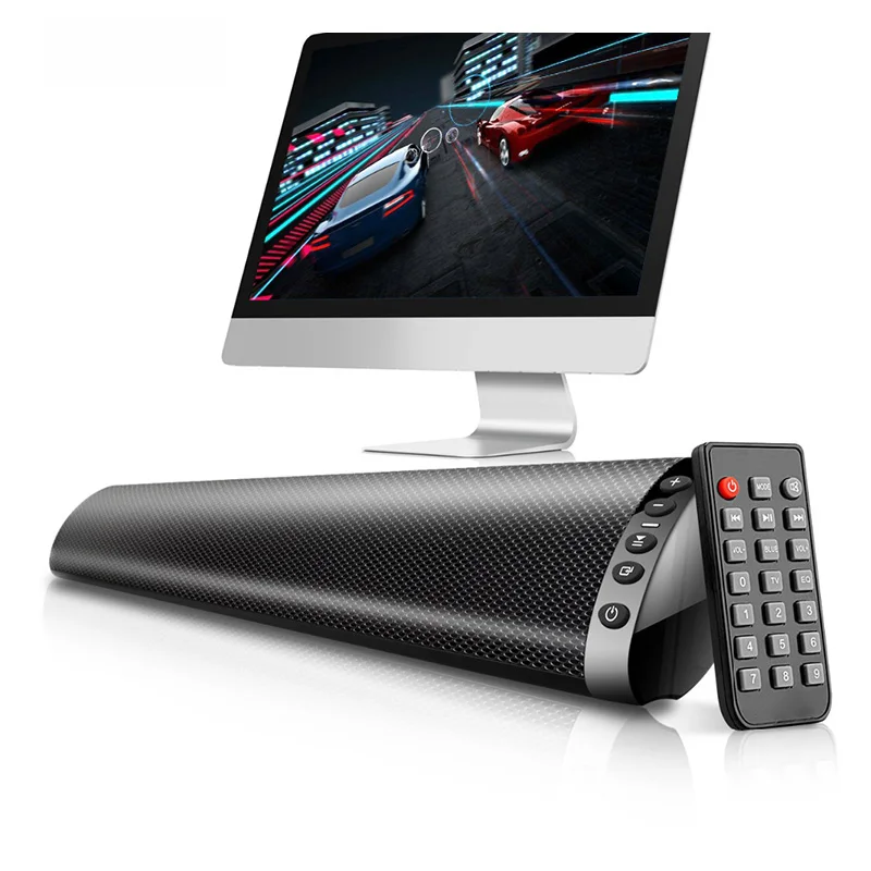

Bluetooth 5.0 FM Soundbar Wireless Speaker 20W Home Theater Column Surround Sound System Stereo Wall-Mounted Speaker