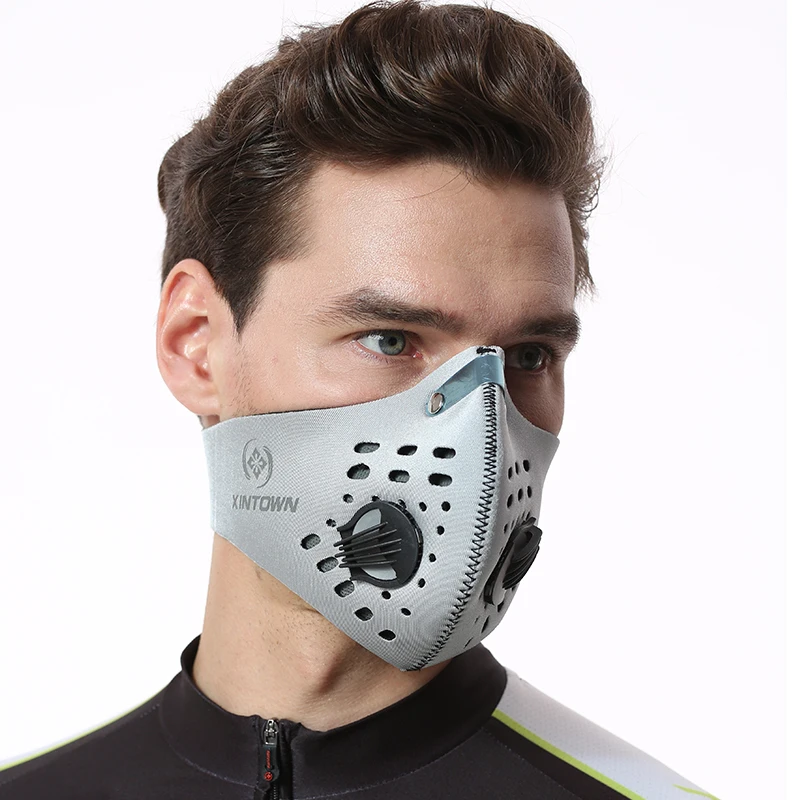 

Adult Activated Carbon Dust proof Mask PM2.5 Hanging ear Two breath Valve Masks 5 ply Washable Cotton Mask with replace filter