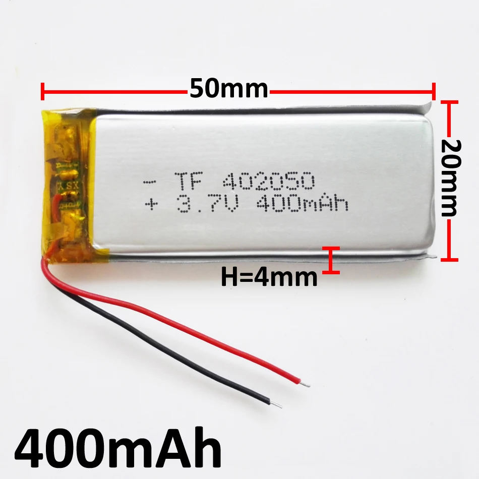 3,7 V 400mAh батарея 402050 литий-полимерная Li-Po литий-ионная аккумуляторная батарея для Mp3 MP4 MP5 gps psp электронная часть для мобильного телефона