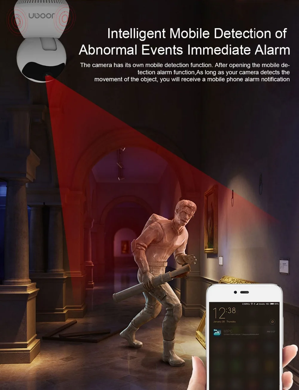 Detecção de Movimento Jooan Wifi Câmera Casa ip Cam Visão Noturna Inteligente Webcam Vigilância Vídeo Móvel 1080 p 10 Câmeras de vigilância