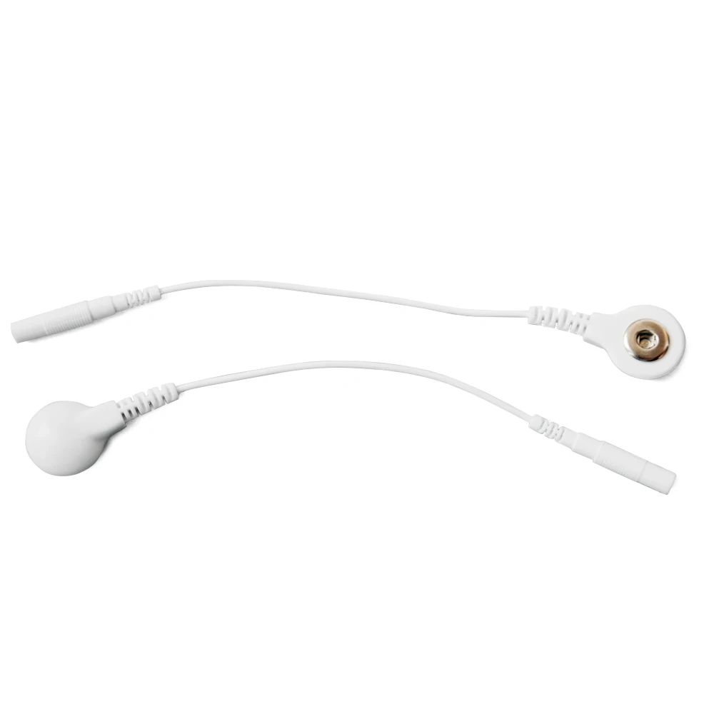 10 Pieces Tieline Short Cables Electrode Lead Wires Adapter 2mm Pin to 3.5mm Snap Connector