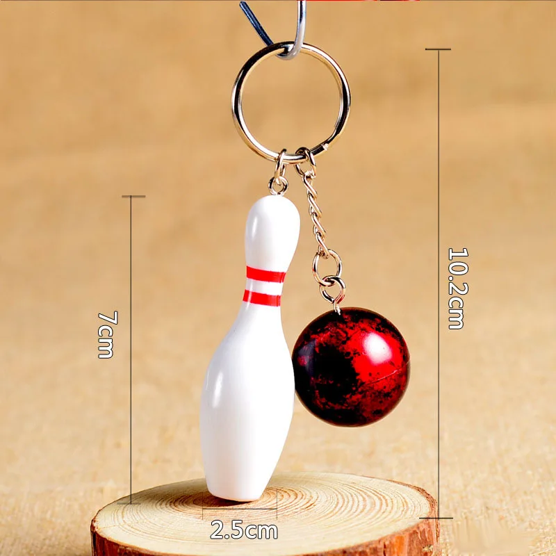 New Design Bowling metal Keychain Car Key Chain Key Ring Sports Hot Sale Keyring pendant For Man Women Gift wholesale #1-17164