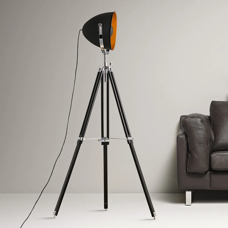 Nordic IKEA contacting tripod floor lamp searchlight photography retro sofa study LOFT bedroom ...