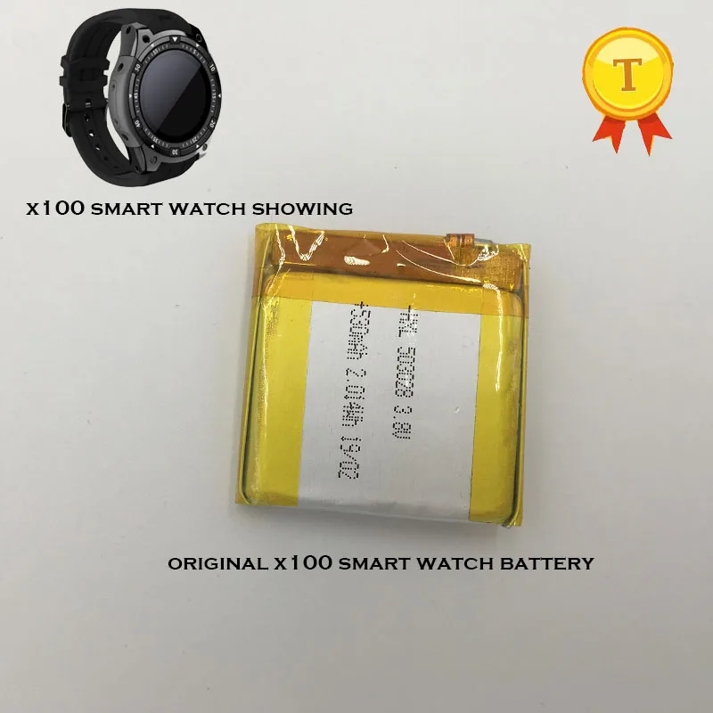 

new Rechargeable watch Battery For SmartWatch phone watch x100 smart watch phonewatch saat clock hour 530mah capacity battery