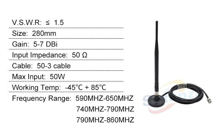 Профессиональный UHF беспроводной микрофон усилитель сигнала антенны BNC Магнитный присоска микрофонный сигнал усилитель удлинитель Кабель