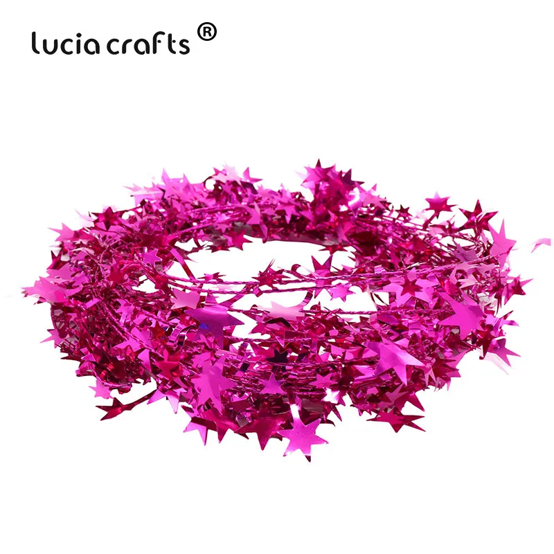 Lucia crafts 7,5 м/рулон подвесная Рождественская елка пентаграмма железная проволока гирлянда домашнее рождественское украшение H0358