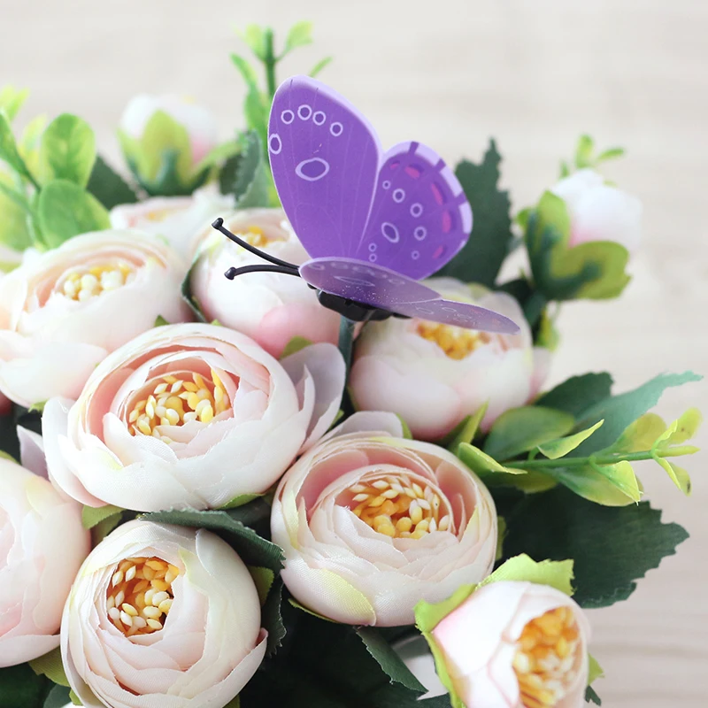 JAROWN artificial flowers rose quality Ceramics vase +silk flowers artificial flower set home decoration home flowers decoration (4)