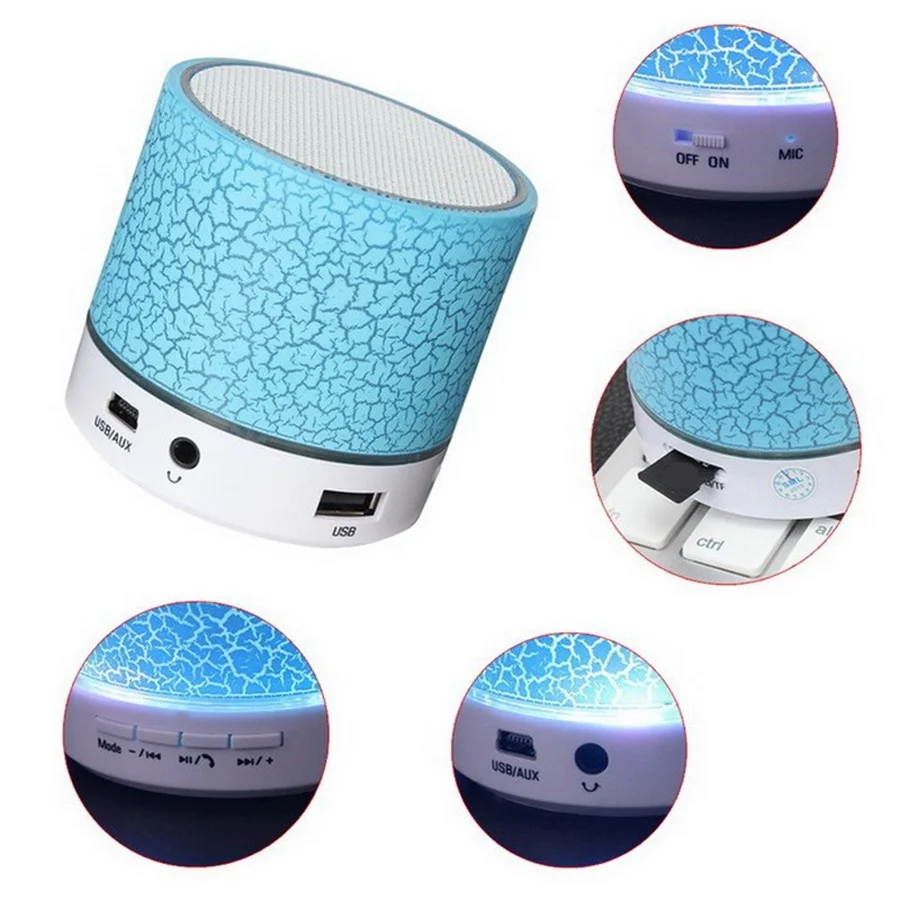 Icoque Smart Wireless Portable Bluetooth Speaker Led Light with Microphone Outdoor Stereo Music Color Mini TF PC USB Speakers (11)