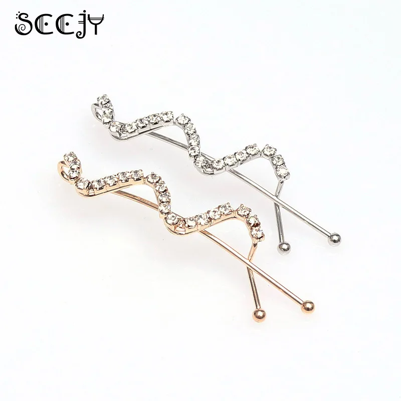 

Spiral Screw Pin Hair Clip Twist Barrette Crystal Side Bangs Clip Word Shilly Folder BB Folder