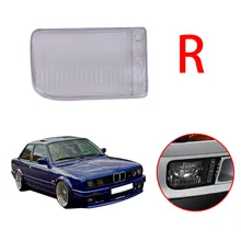 Right Side Transparent Plastic Front Bumper Fog Light Foglamp Cover For BMW E30 3Series 318i 325i