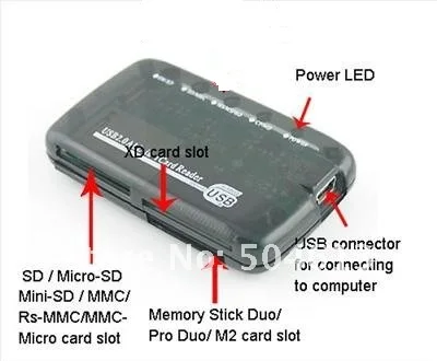 

Dropship New USB 2.0 ALL IN ONE MEMORY CARD READER FOR SD CF MMC MS