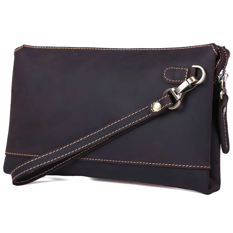 2017 hot sale TIDING Mens 100 genuine font b leather b font business clutch bags male