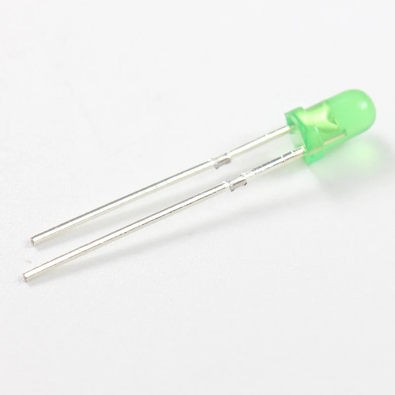 Free shipping 100pcs Green LED 3MM Green light emitting diode Green