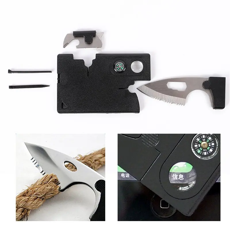 

Outdoor Hunting Camping Hiking Tools 63LM Multi Function Knife Multi Purpose Pocket Credit Card Survival Knife