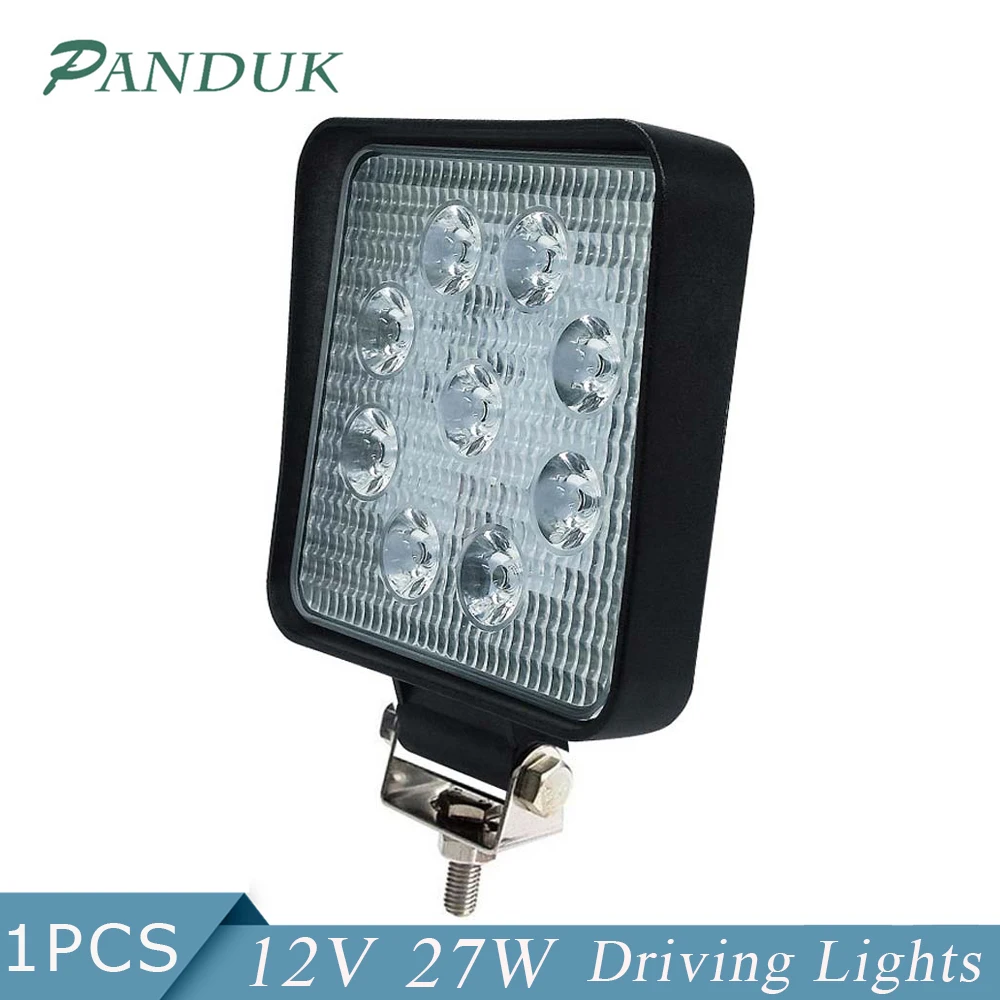 

PANDUK 4inch LED Work Light Bar Spot Flood Car Driving Lights Off Road 4WD 4x4 UAZ SUV Motorcycle12V 24V Auto Fog Lamp 27W