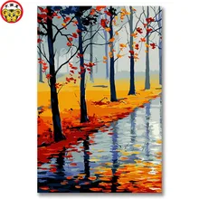 Осень река мангров пейзаж живопись по номерам раскраска себя гостиная украшения не беспокоится Экспресс Почта Китая