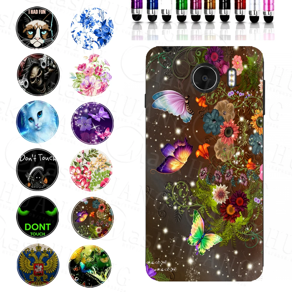 

Luxury Flora Butterfly Case Print TPU Cover Bag Shell Housing for Prestigio Grace Z5 PSP5530DUO