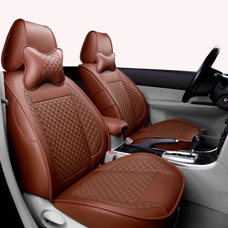 

( Front + Rear ) Special Leather universal car seat covers For Honda all models CRV XRV Odyssey city civic Jazz crosstour crider