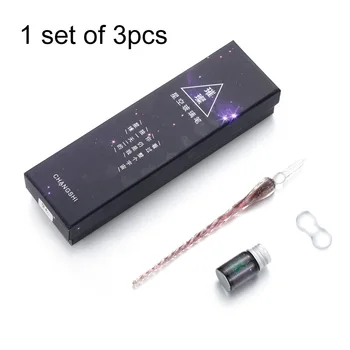 

3/7PCS/set New Multicolor Starry Drip Glass Fountain Dip Pen Drawing Tools drawing ink sets for Comic Painting Craft