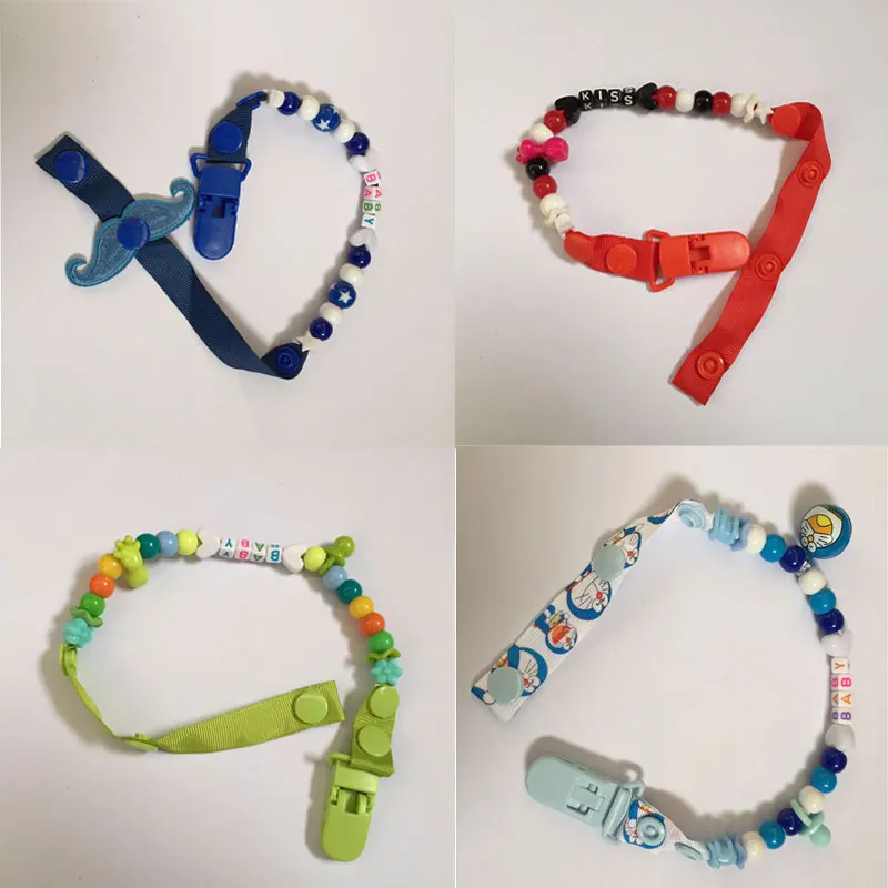 

Fashion Baby Pacifier Clip for Pacifiers Leashes Beads Pacifier Clips for Dummies Beard Chains for Children Baby Pacifier Holder