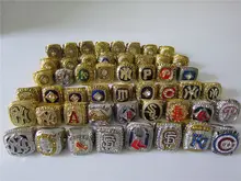 50 pcs 1927 To 2016 Chicago Cubs World Series Championship Ring Together solid Men Christmas Fan Gift Drop Shipping
