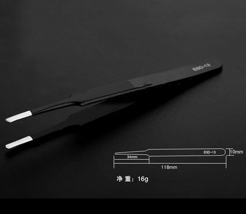 

Military Model Making Tools Stainless Steel Flat Tweezers 118mm