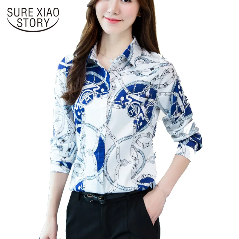 

2018 new arrived women spring long sleeved blouse female thin shirt office lady clothing fashion bottoming tops D176 30
