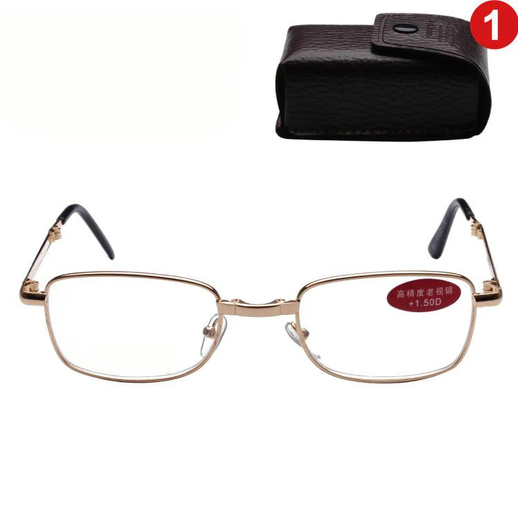 Viodream Stainless Steel Full Frame Travel Pocket Eyewear Slim Folding