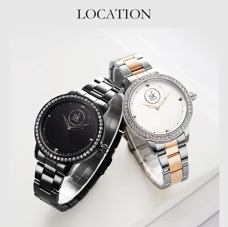 Shengke Роскошные Кварцевые часы для женщин с кристальным циферблатом женские часы-браслет Reloj Mujer SK женские наручные часы Montre Femme# K0075