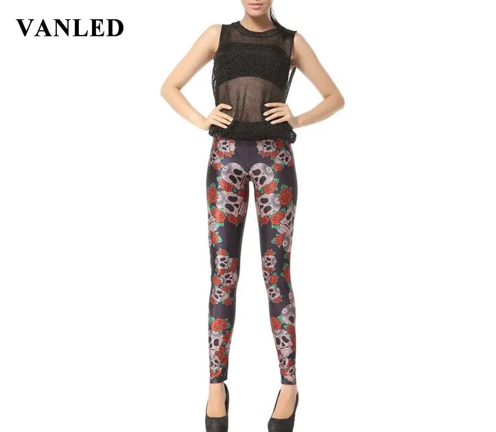 VANLED 2017 spandex leggings Fashion Skinny Slim printed Jeggings Thin