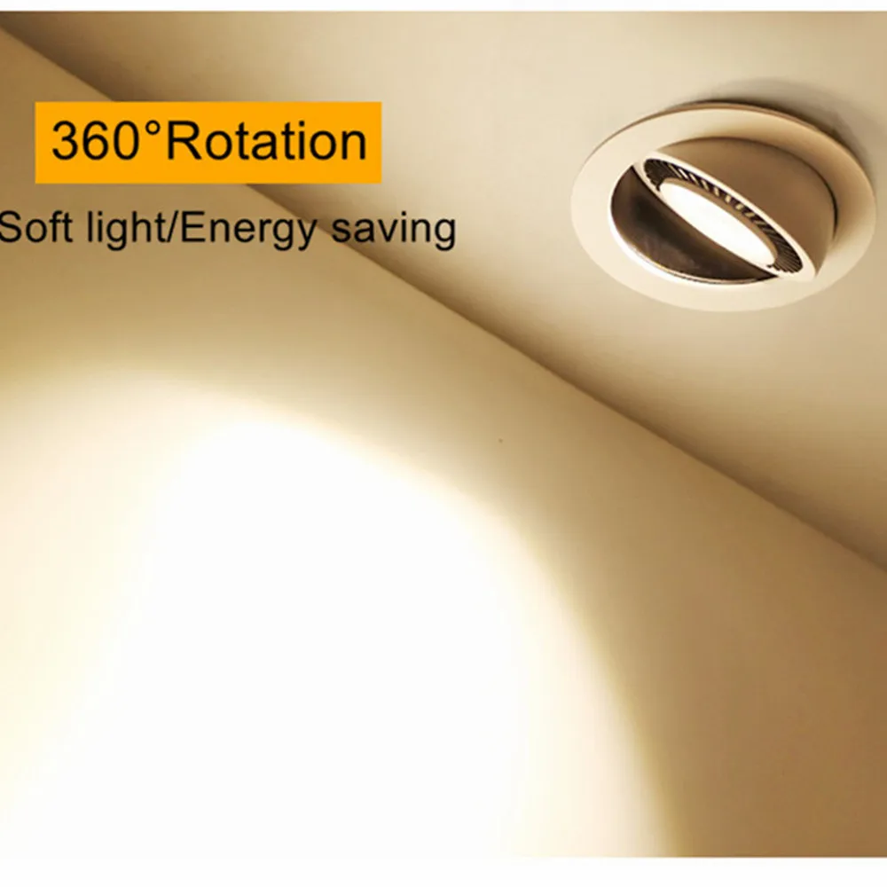[DBF] Высокое качество Epistar LED Chip-on-board встраиваемый светильник с регулируемой яркостью 5 Вт 7 Вт 10 Вт Регулируемый угол наклона потолочный Точечный светильник домашний декор 110 В/220 В