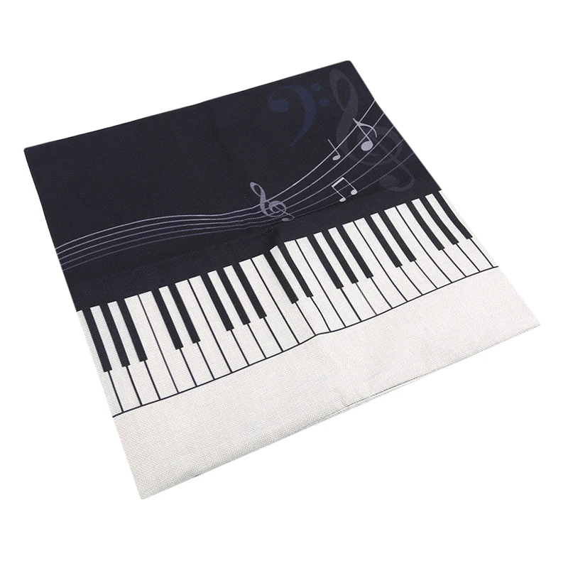 Креативный винтажный декоративный чехол для подушки с музыкальными нотами, Ретро Чехол для подушки, льняная подушка для рояля чехол для дивана, чехла для стула - Цвет: 1