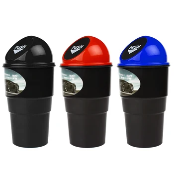 

LEEPEE Delicate Car Garbage Can Vehicle Trash Can Garbage Bin Dust Case Rubbish Holder Auto Accessories