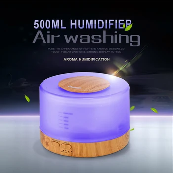 

VVPEC 500ml Aroma Diffuser Aromatherapy Wood Grain Essential Oil Diffuser Ultrasonic Cool Mist Humidifier For Home