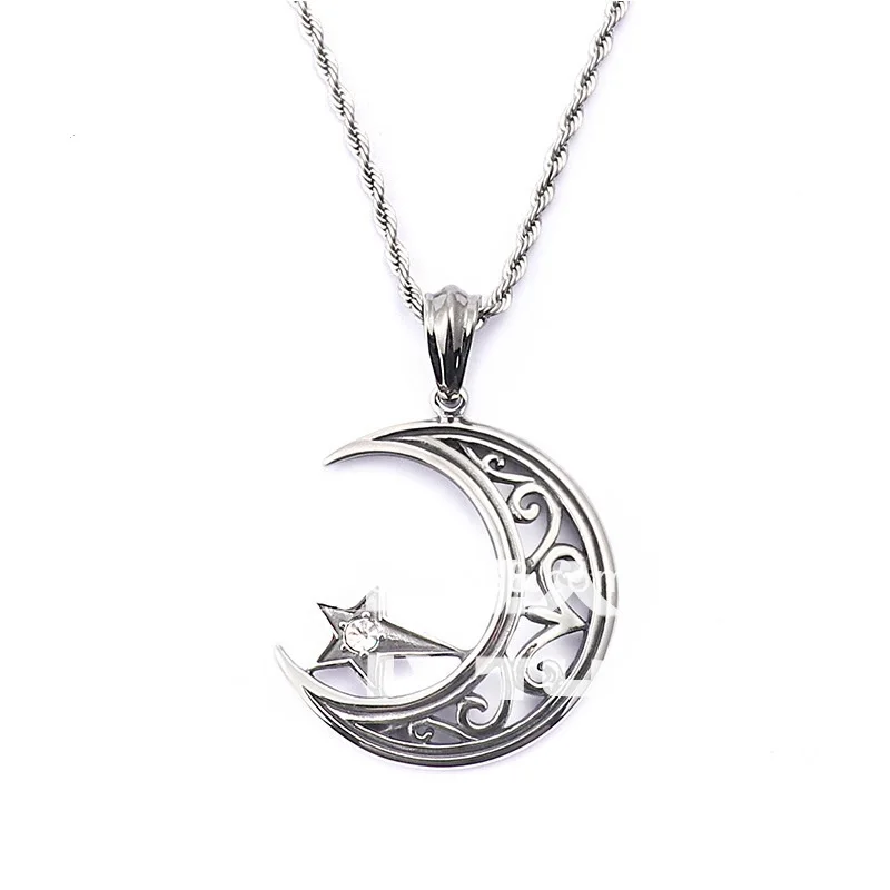 Star Moon Titanium Steel Men's Pendant Summer Pendant Accessoriesin