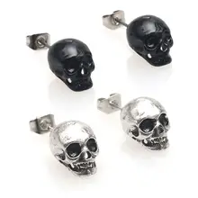 Серьги в стиле панк, голова черепа, подвески, крутые винтажные античные рок для женщин и мужчин, подвеска украшения подарки, серьги-гвоздики, ретро украшение