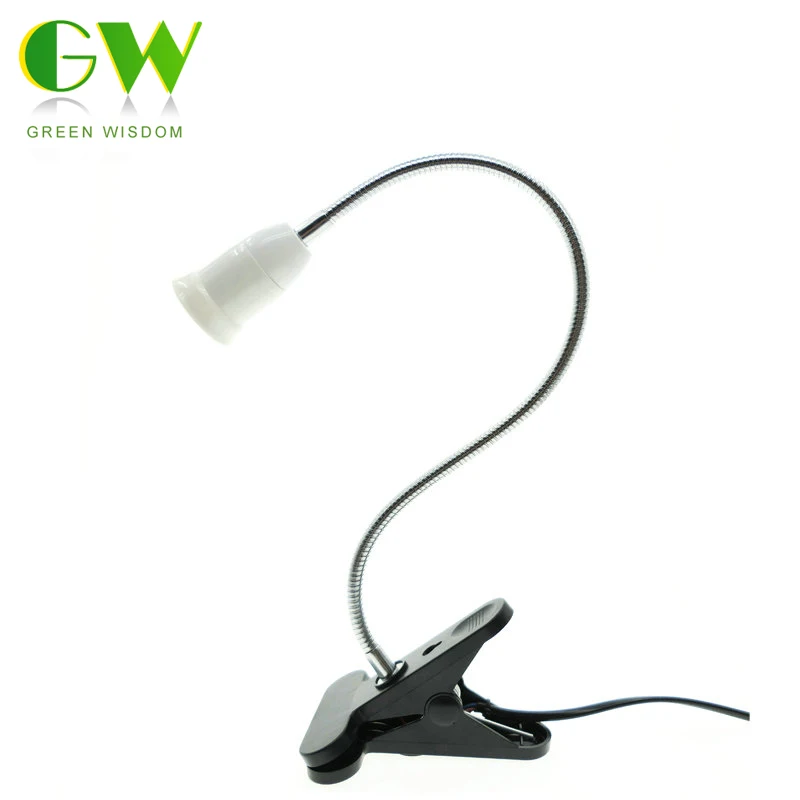 

360 Degrees Flexible Lamp Holder Clip E27 Base with On off Switch EU US Plug use as Simple Desk Lamp